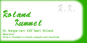 roland kummel business card